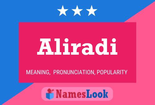 Aliradi Name Poster