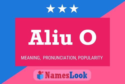 Aliu O Name Poster