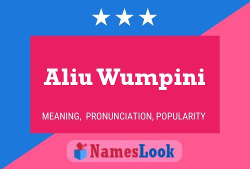 Aliu Wumpini Name Poster