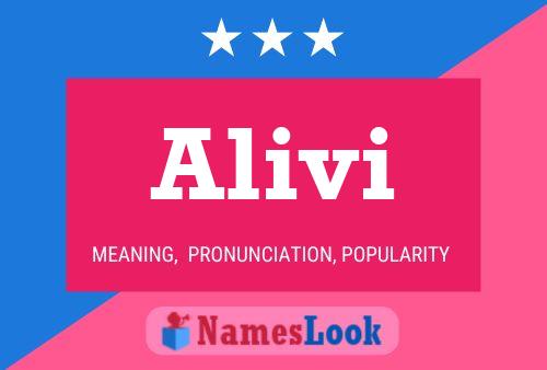 Alivi Name Poster