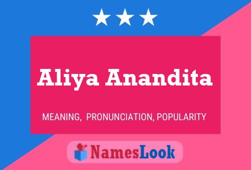 Aliya Anandita Name Poster