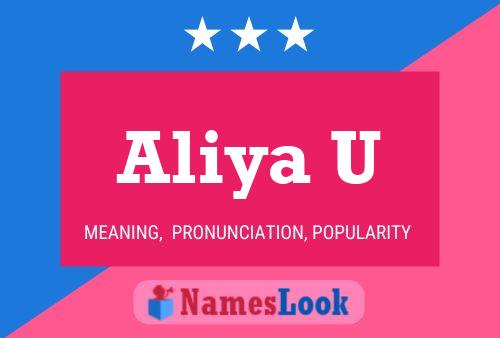 Aliya U Name Poster