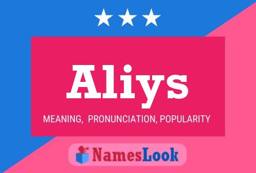 Aliys Name Poster