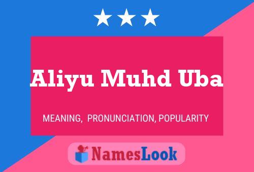 Aliyu Muhd Uba Name Poster