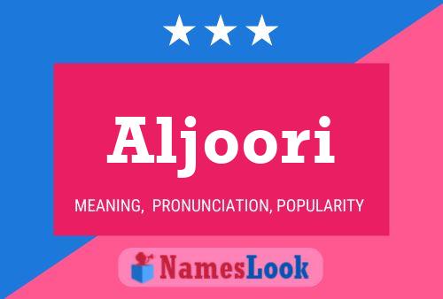 Aljoori Name Poster