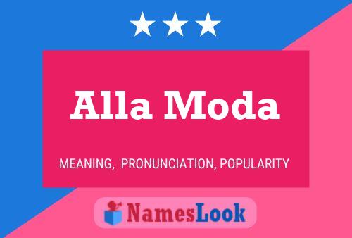 Alla Moda Name Poster