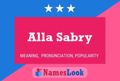 Alla Sabry Name Poster