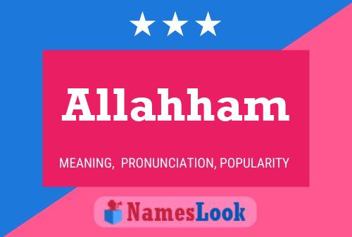 Allahham Name Poster