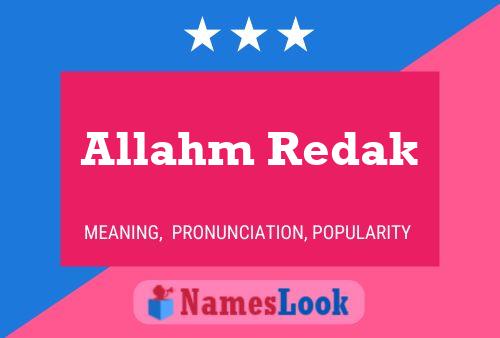 Allahm Redak Name Poster