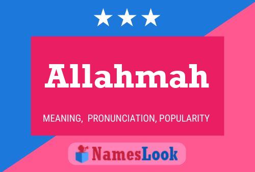 Allahmah Name Poster