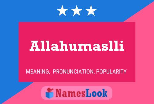 Allahumaslli Name Poster