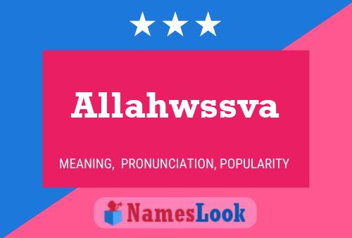 Allahwssva Name Poster