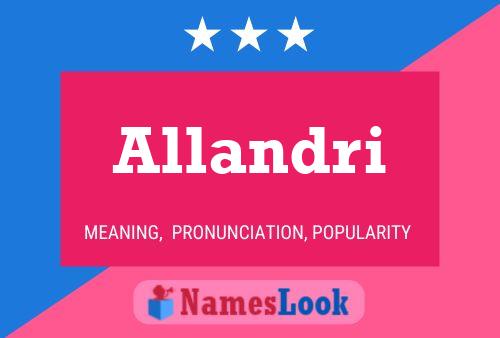 Allandri Name Poster