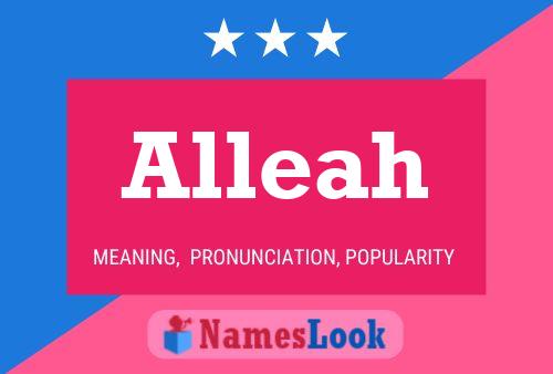 Alleah Name Poster