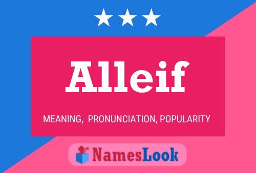 Alleif Name Poster