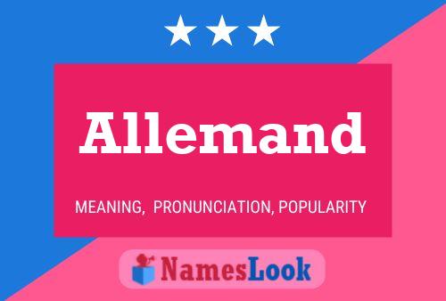 Allemand Name Poster