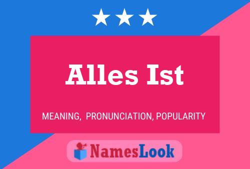 Alles Ist Name Poster