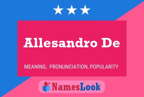 Allesandro De Name Poster