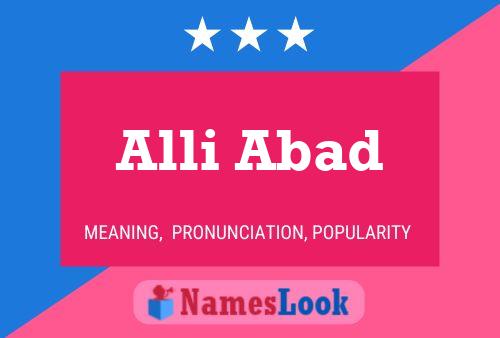 Alli Abad Name Poster