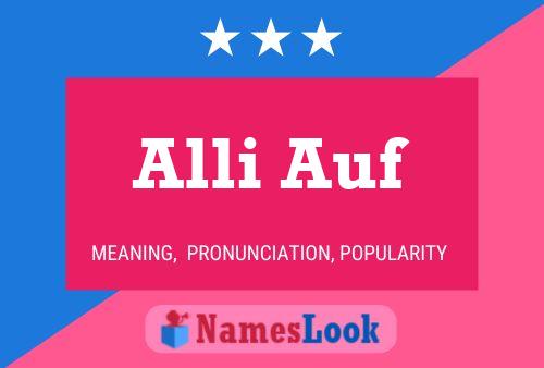 Alli Auf Name Poster