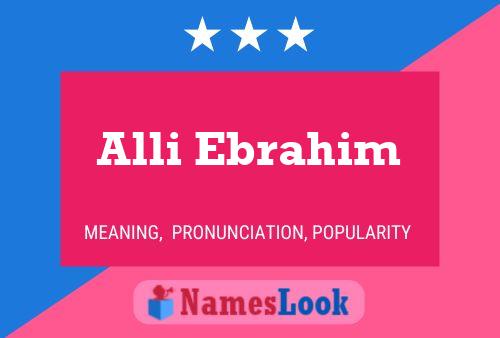 Alli Ebrahim Name Poster