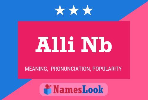 Alli Nb Name Poster