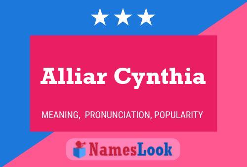 Alliar Cynthia Name Poster