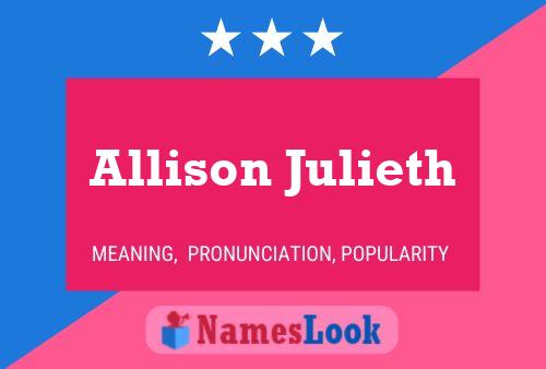 Allison Julieth Name Poster