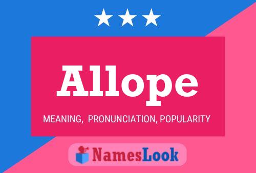 Allope Name Poster