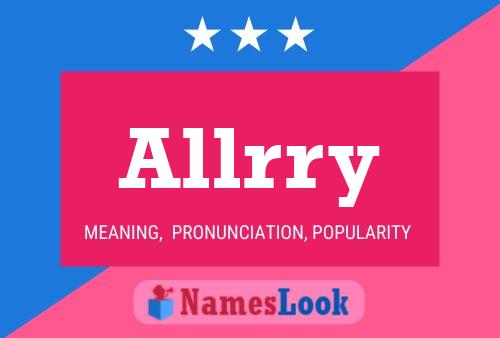 Allrry Name Poster