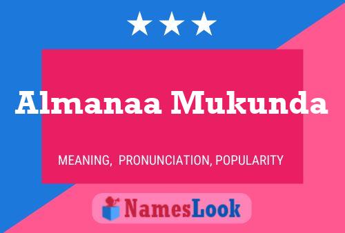 Almanaa Mukunda Name Poster