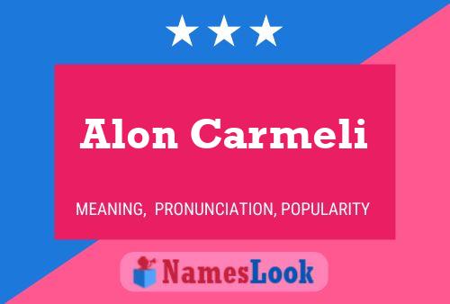 Alon Carmeli Name Poster