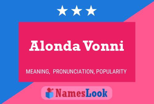 Alonda Vonni Name Poster