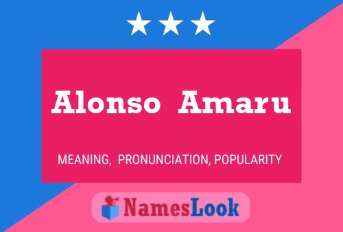 Alonso  Amaru Name Poster