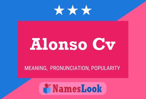 Alonso Cv Name Poster