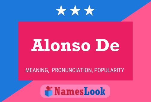 Alonso De Name Poster