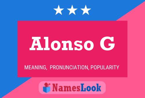 Alonso G Name Poster