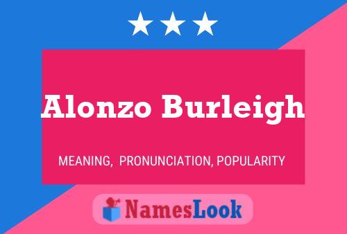 Alonzo Burleigh Name Poster