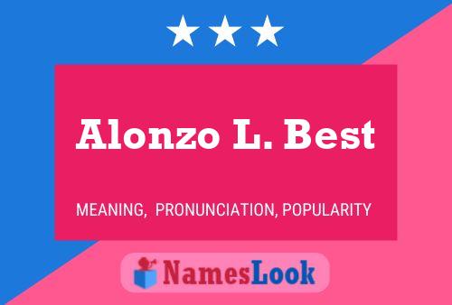 Alonzo L. Best Name Poster