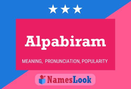 Alpabiram Name Poster