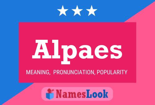 Alpaes Name Poster