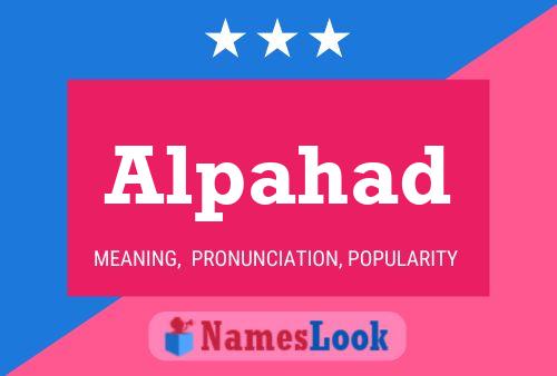 Alpahad Name Poster