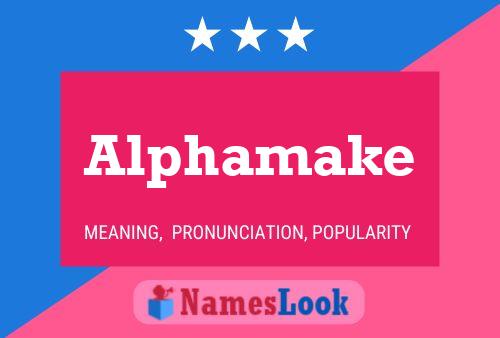 Alphamake Name Poster