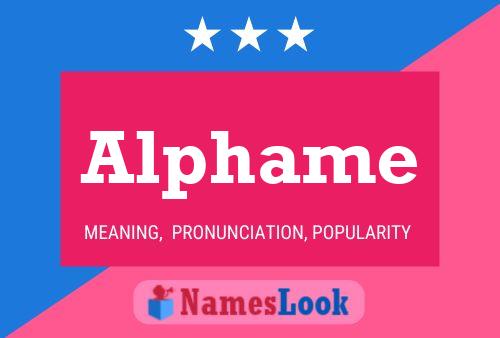 Alphame Name Poster