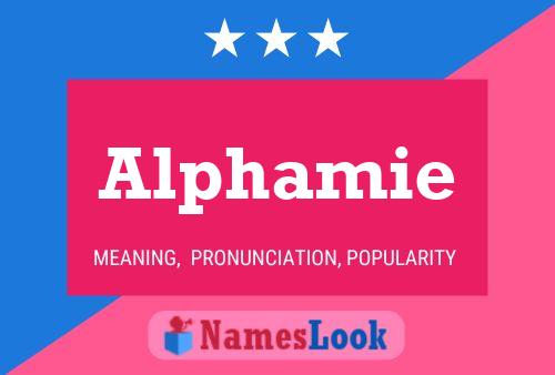 Alphamie Name Poster