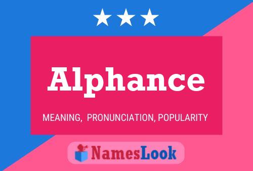 Alphance Name Poster