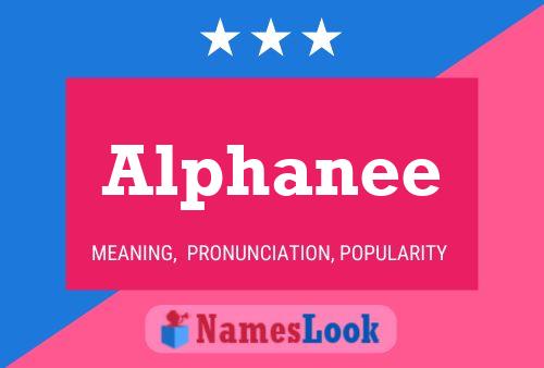 Alphanee Name Poster