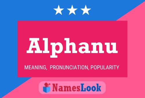 Alphanu Name Poster