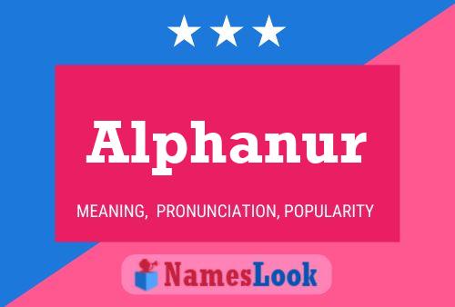 Alphanur Name Poster