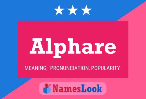 Alphare Name Poster